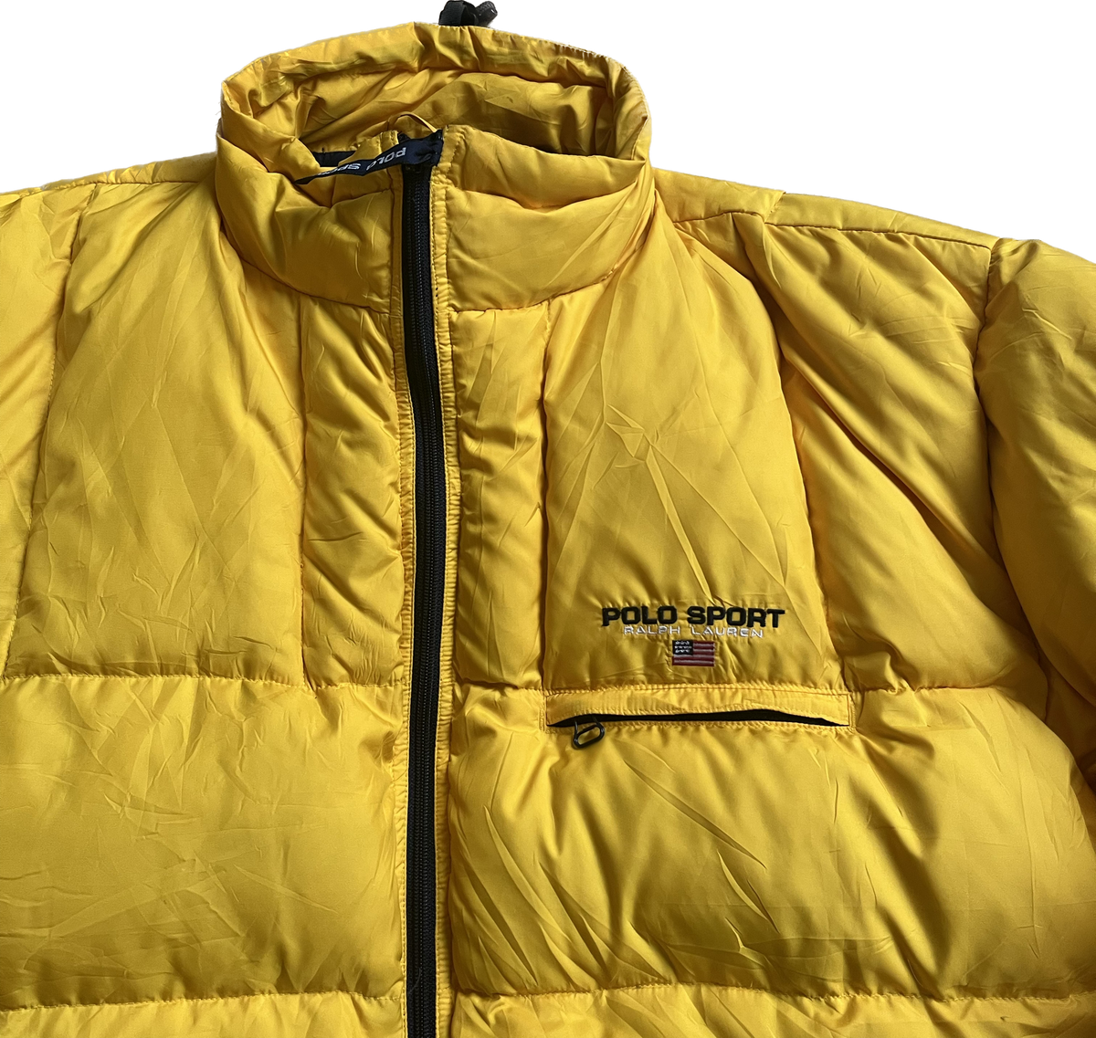 Polo sport shop puffer jacket yellow