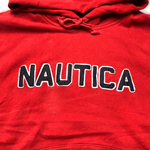 Nautica Spell Out Hoodie Red