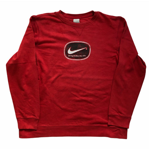 Nike Printed Swoosh Jumper Red
