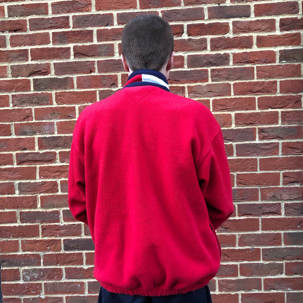 Vintage Tommy Hilfiger Quarter Zip Fleece Red