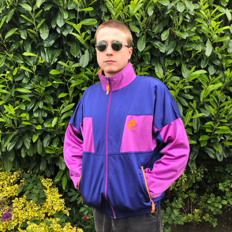 Lotto Track Jacket Navy and Purple